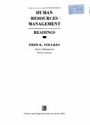 Cover of: Human resources management: readings