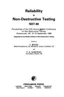 Reliability in non-destructive testing : NDT-88 : proceedings of the 27th Annual British Conference on Non-Destructive Testing, Portsmouth, UK, 12-15 September 1988