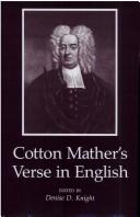 Cover of: Cotton Mather's verse in English