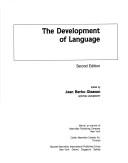 Cover of: The Development of language