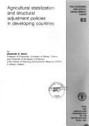 Cover of: Agricultural stabilization and structural adjustment policies in developing countries