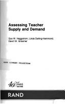 Cover of: Assessing teacher supply and demand