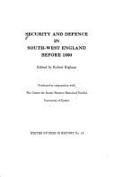 Cover of: Security and defence in south-west England before 1800