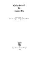 Cover of: Gedenkschrift für Ingerid Dal