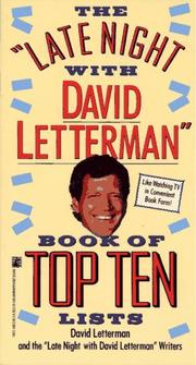 Cover of: Late Night with David Letterman Book of Top Ten Lists by David Letterman