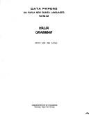 Cover of: Halia grammar.