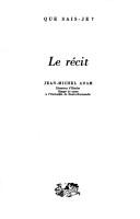Cover of: Le récit