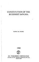 Cover of: Constitution of the Buddhist Saṅgha