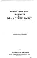 Cover of: Mysticism in Indian English poetry