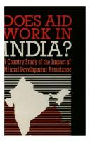 Cover of: Does aid work in India?: a country study of the impact of official development assistance
