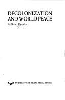 Cover of: Decolonization and world peace