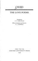 Cover of: Ovid, the love poems by Ovid