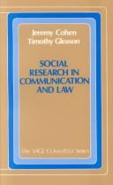 Social research in communication and law by Cohen, Jeremy