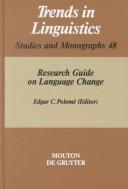 Cover of: Research guide on language change