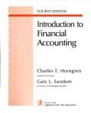 Introduction to financial accounting by Horngren, Charles T.
