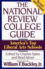 Cover of: The National review college guide: America's top liberal arts schools