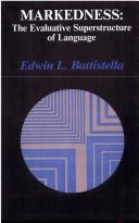 Cover of: Markedness by Edwin L. Battistella