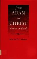 From Adam to Christ : essays on Paul