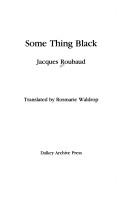 Cover of: Some thing black