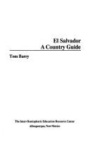 Cover of: El Salvador by Tom Barry