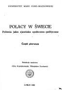 Cover of: Polacy w świecie: Polonia jako zjawisko społeczno-polityczne