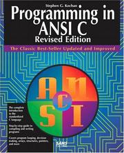 Cover of: Programming in ANSI C
