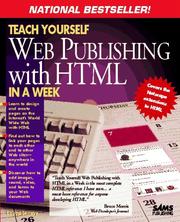 Cover of: Teach yourself Web publishing with HTML in a week by Laura Lemay
