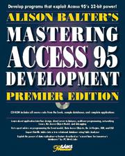 Cover of: Alison Balter's Mastering Access 95 development