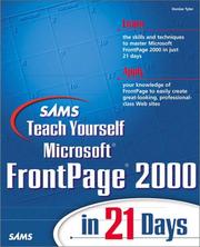 Cover of: Sams Teach Yourself Microsoft FrontPage 2000 in 21 Days