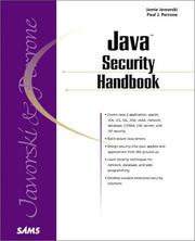 Cover of: Java Security Handbook