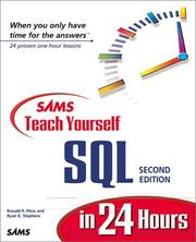 Cover of: Sams teach yourself SQL in 24 hours