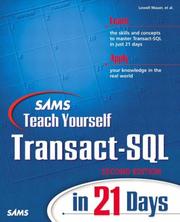 Cover of: Sams Teach Yourself Transact-SQL in 21 Days (2nd Edition)