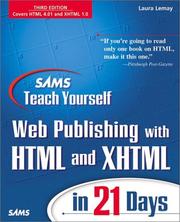 Cover of: Sams teach yourself Web publishing with HTML and XHTML in 21 days