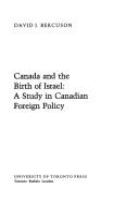 Canada and the birth of Israel : a study in Canadian foreign policy