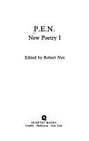 Cover of: P.E.N. new poetry I