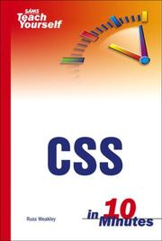 Cover of: Sams Teach Yourself CSS in 10 Minutes by Russ Weakley