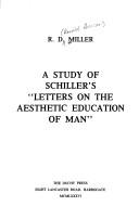 Cover of: A study of Schiller's "Letters on the aesthetic education of man"