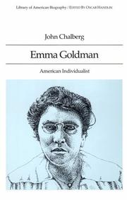 Cover of: Emma Goldman by John Chalberg