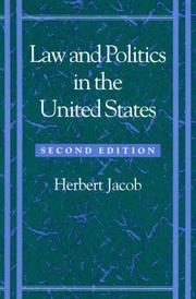 Cover of: Law and politics in the United States
