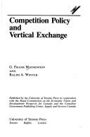 Cover of: Competition policy and vertical exchange