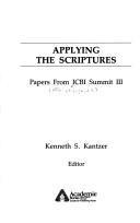 Cover of: Applying the Scriptures