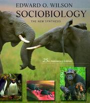 Cover of: Sociobiology by Edward Osborne Wilson