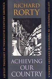 Achieving our country by Richard Rorty