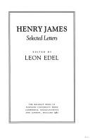 Cover of: Henry James, selected letters by Henry James
