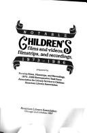 Notable children's films and videos filmstrips and recordings 1973-1986