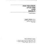 Foundation analysis and design by Joseph E. Bowles