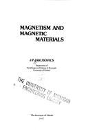 Magnetism and magnetic materials