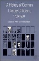 Cover of: A History of German literary criticism, 1730-1980
