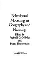 Behavioural modelling in geography and planning