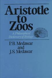 Cover of: Aristotle to zoos